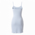 White ribbed nightgown on a white background